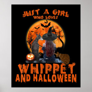 Bara en flicka som Kärlek Hund och Halloween Poster