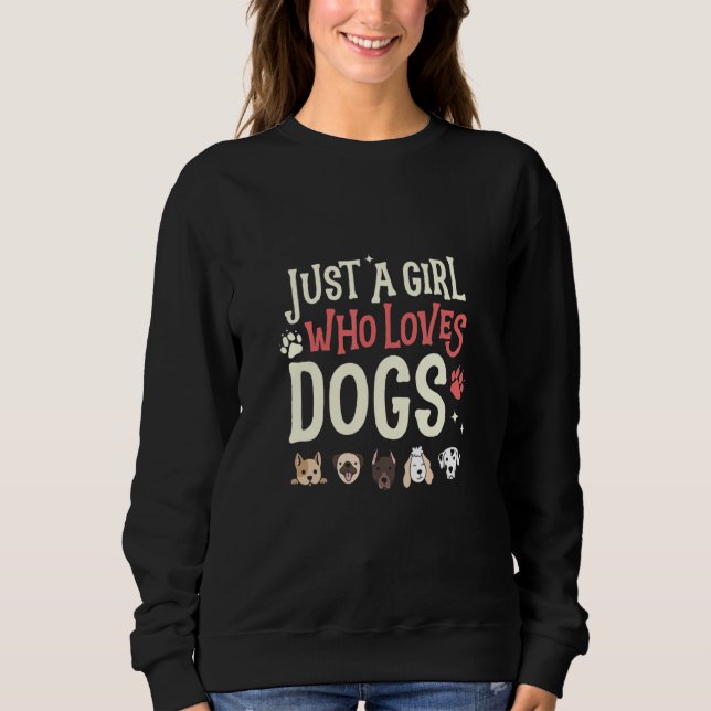 Bara en flicka som Kärlek Hundar Animals Hund Tass T Shirt (Framsida)