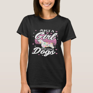 Bara en flicka som Kärlek Hundar Cocker Spain Hund T Shirt
