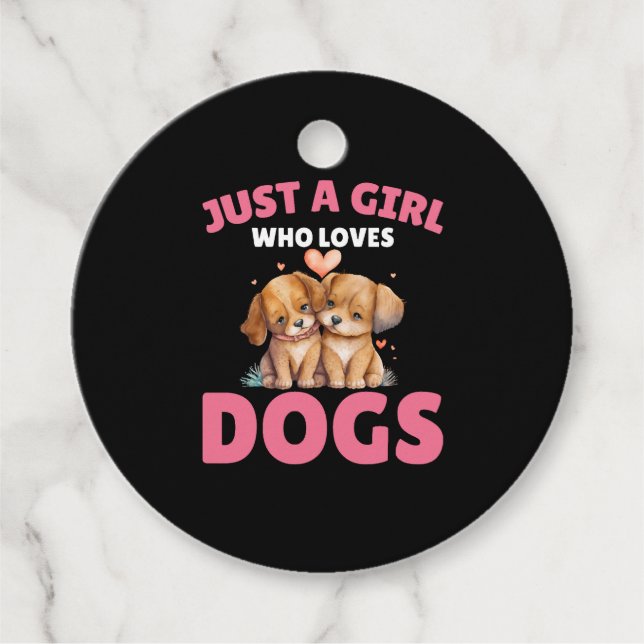 Bara en flicka som kärlek hundar CopCVCy Gåvor Etiketter (Framsida)