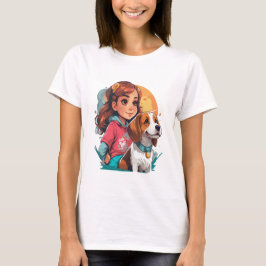 Bara en flicka som Kärlek Hundar Cute T Shirt
