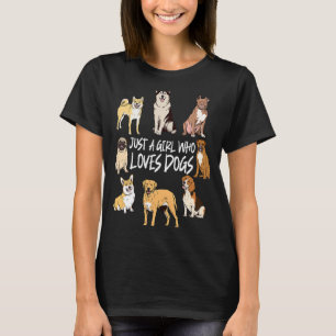 Bara en flicka som Kärlek Hundar hundvalpar T Shirt