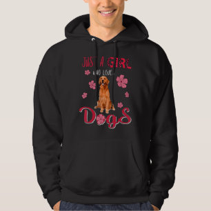 Bara en flicka som Kärlek Hundar leopard Flowers H Hoodie