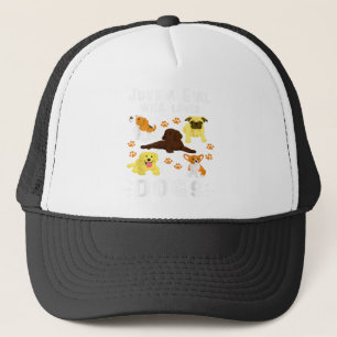 Bara en flicka som Kärlek Hundar Shirt Funny Puppy Keps