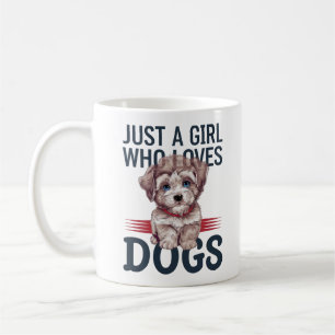 Bara en flicka som kärlek hundar söt design kaffemugg