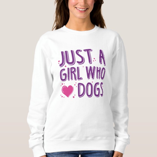 Bara en flicka som Kärlek Hundar T Shirt (Framsida)