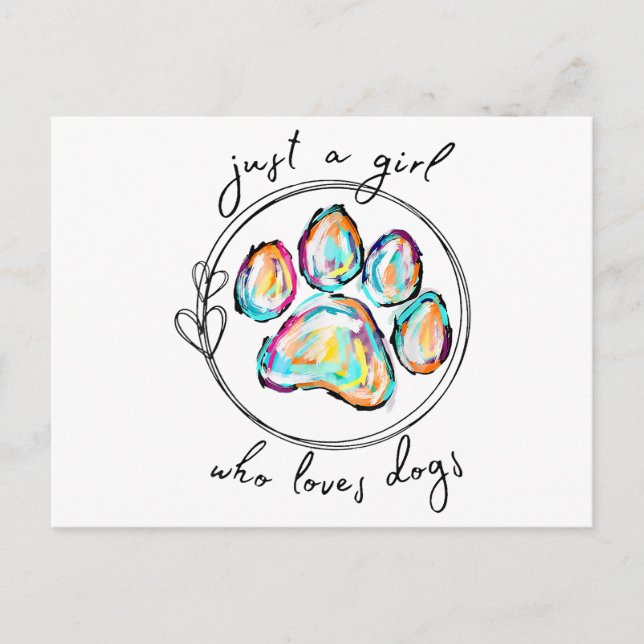 Bara en flicka som kärlek Hundar Vykort (Framsida)