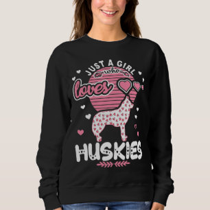 Bara en flicka som Kärlek Huskies Funny Siberian H T Shirt