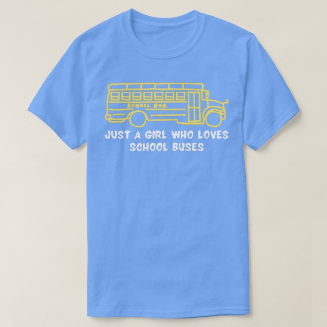Bara en flicka som kärlek i buss 9 t shirt (Design framsida)