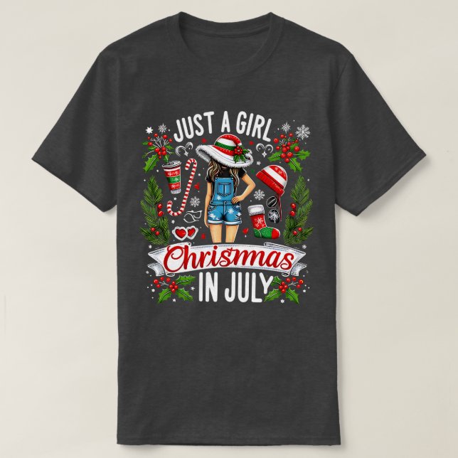 Bara en flicka som Kärlek i jul i juli i Älskare b T Shirt (Design framsida)