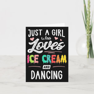 Bara en flicka som Kärlek Ice Cream och dansar Gif Kort
