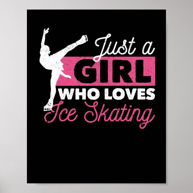Bara en flicka som Kärlek Ice Skating Figur Skatin Poster (Framsidan)