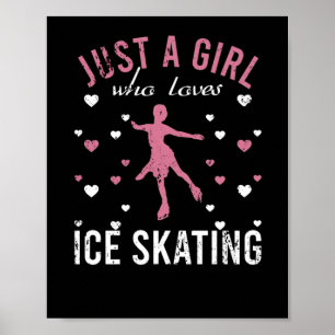 Bara en flicka som Kärlek Ice Skating Ice Skating  Poster