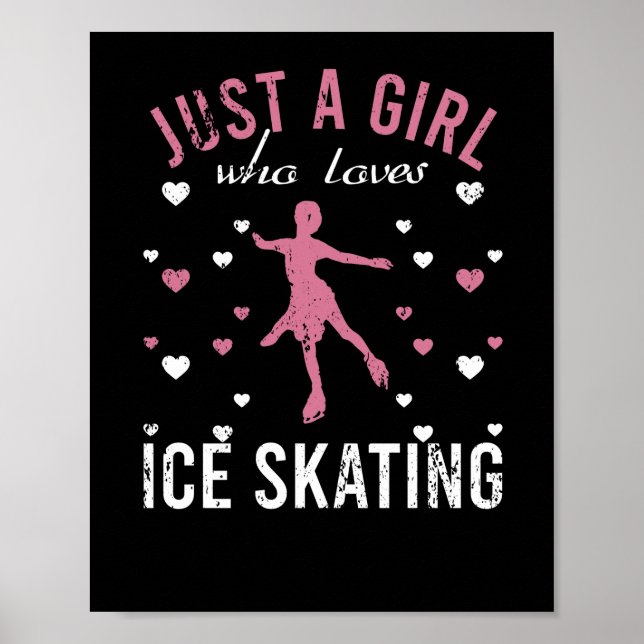 Bara en flicka som Kärlek Ice Skating Ice Skating  Poster (Framsidan)