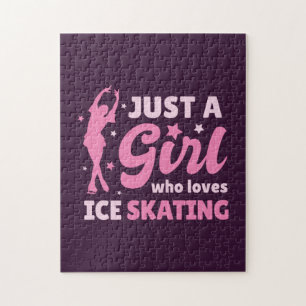 Bara en flicka som Kärlek Ice Skating Pussel