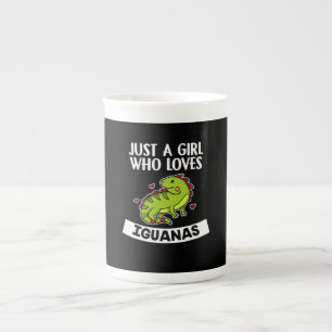 Bara en flicka som Kärlek Iguanas Cute Lizard Igua Benporslin Mugg