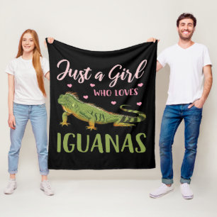Bara en flicka som Kärlek Iguanas Fleecefilt