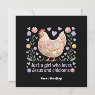 Bara en flicka som Kärlek Jesus och Chickens Inbjudningar