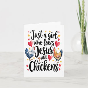 Bara en flicka som Kärlek Jesus och Chickens lantb Kort
