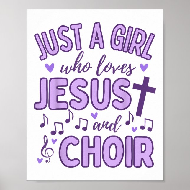 Bara en flicka som Kärlek Jesus och Choir Christia Poster (Framsidan)