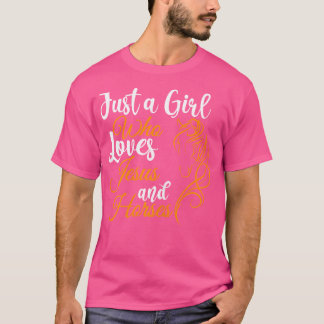 Bara en flicka som Kärlek Jesus och hästar Christi T Shirt