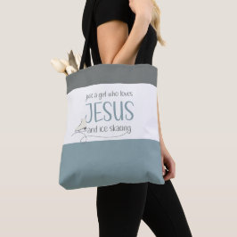 Bara en flicka som kärlek Jesus och Ice Skating Tygkasse