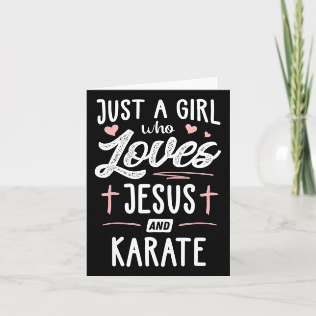 Bara en flicka som Kärlek Jesus och Karate ger kvi Kort (Framsida)