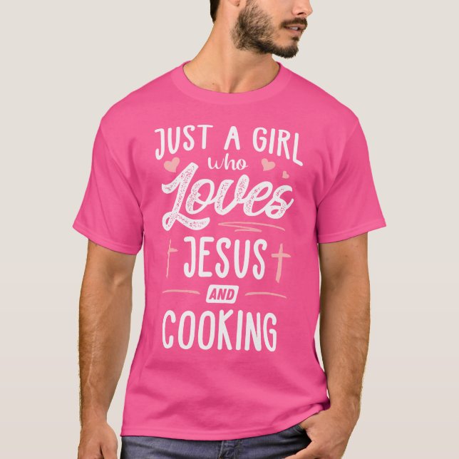 Bara en flicka som Kärlek Jesus och kokar giriga k T Shirt (Framsida)