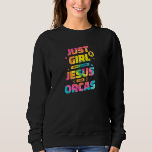Bara en flicka som Kärlek Jesus och Orcas Tie Dye T Shirt