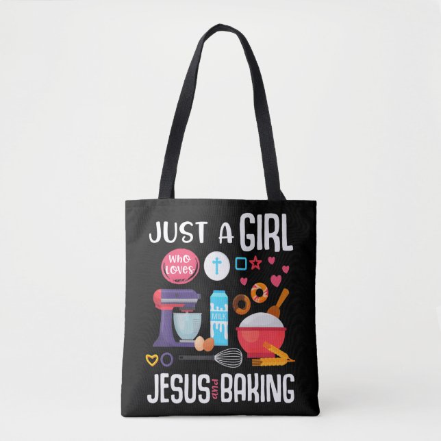 Bara en flicka som Kärlek Jesus och som gör Coola  Tygkasse (Framsida)