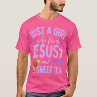 Bara en flicka som Kärlek Jesus och Sweet Tea Chri T Shirt