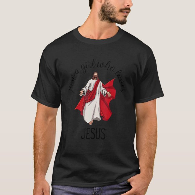 Bara en flicka som Kärlek Jesus Passande Scoop T Shirt (Framsida)