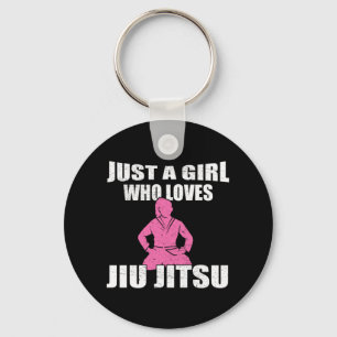 Bara en flicka som Kärlek Jiu Jitsu Gift Idea Nyckelring