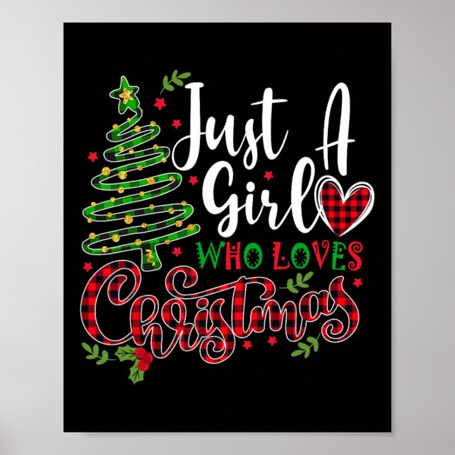 Bara en flicka som Kärlek jul en gåva till JULAFTO Poster (Framsidan)
