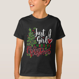 Bara en flicka som Kärlek jul en gåva till JULAFTO T Shirt