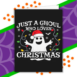 Bara en flicka som Kärlek jul-fonen Halloween Kort