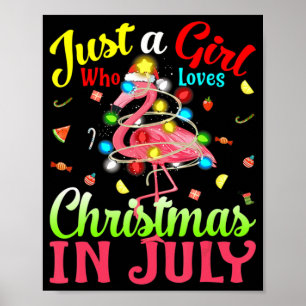Bara en flicka som Kärlek jul i juli Flamingo Poster