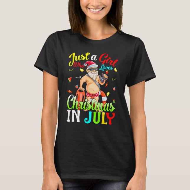 Bara en flicka som Kärlek jul i juli hawaiian H T Shirt (Framsida)