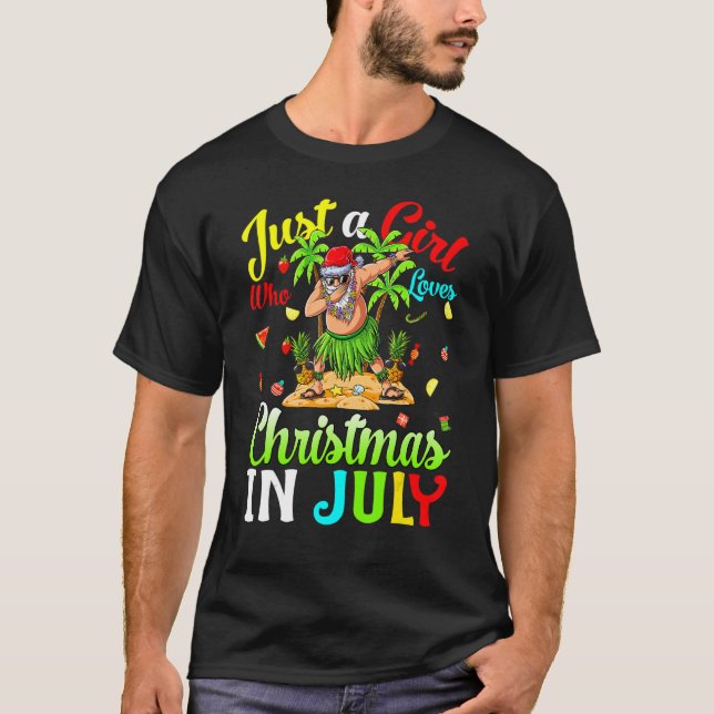 Bara en flicka som Kärlek jul i juli hawaiian H T Shirt (Framsida)