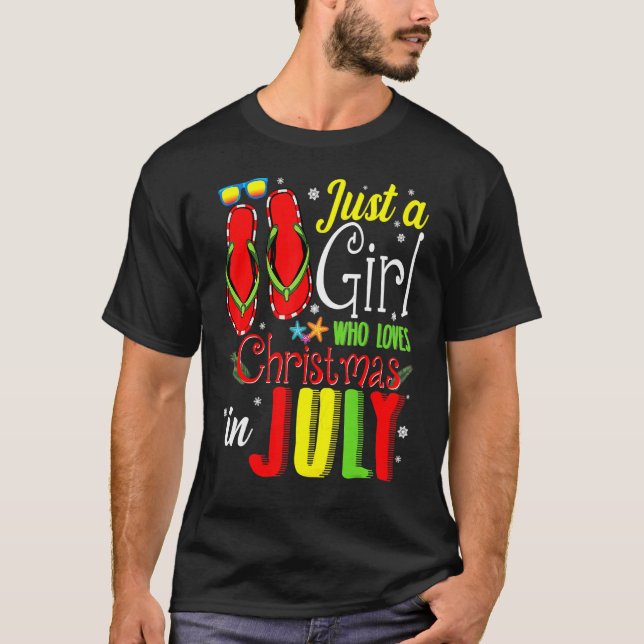 Bara en flicka som Kärlek jul i juli. T Shirt (Framsida)