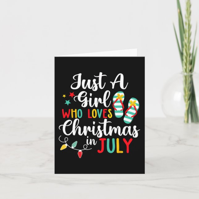 Bara en flicka som Kärlek jul i Jully Summer Kort (Framsida)