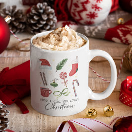 Bara en flicka som Kärlek jul Kaffemugg