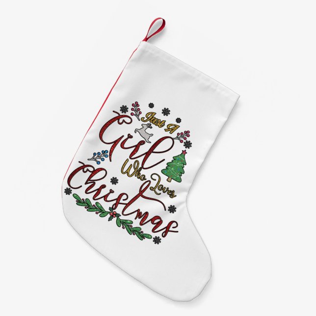 Bara en flicka som Kärlek jul Liten Julstrumpa (Framsidan (Hängande))