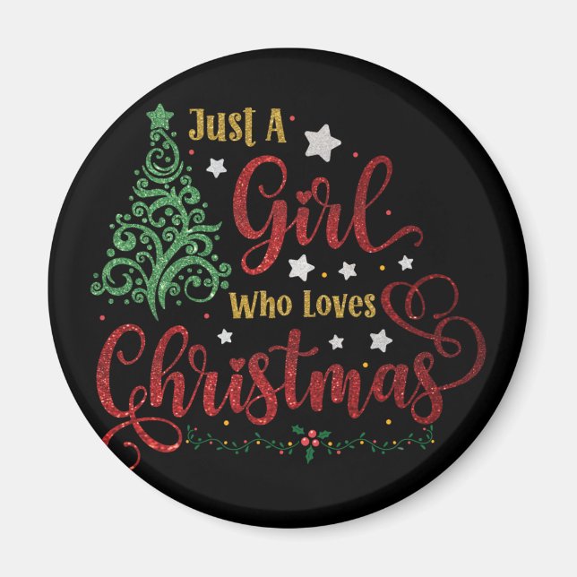 Bara en flicka som Kärlek jul Magnet (Framsidan)