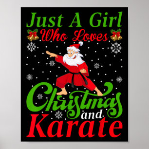 Bara en flicka som Kärlek jul och Karate Julafton Poster