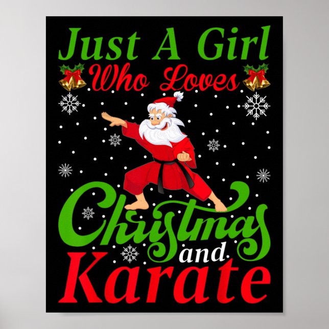 Bara en flicka som Kärlek jul och Karate Julafton  Poster (Framsidan)