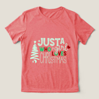 Bara en flicka som Kärlek jul T Shirt