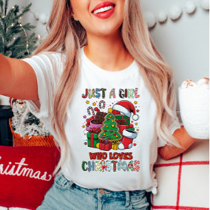 Bara en flicka som Kärlek julgranen T Shirt