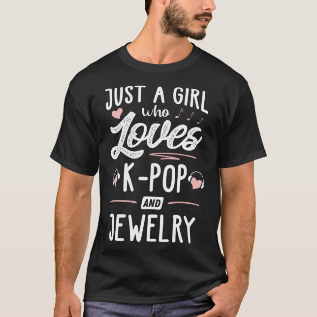 Bara en flicka som Kärlek K Pop och judiska kvinno T Shirt (Framsida)