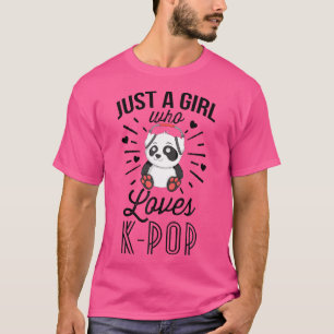 Bara en flicka som Kärlek K-Pop Panda Kpop Merchan T Shirt